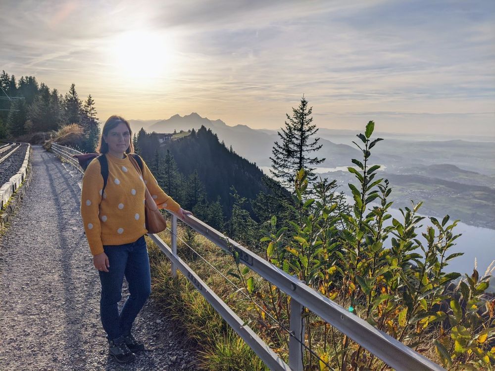 Judit unterwegs in den Bergen